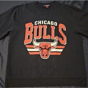 Chicago Bulls Mitchell & Ness NBA Sweatshirt Mens SZ XL BLACK RED